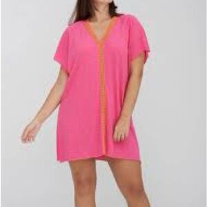 Hot Pink Pitusa Pima Mini Coverup Dress.  One size fits all